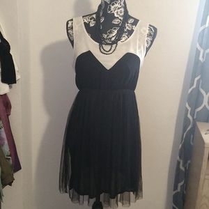 Vintage Goth Hot Topic Pleated Mesh Dress